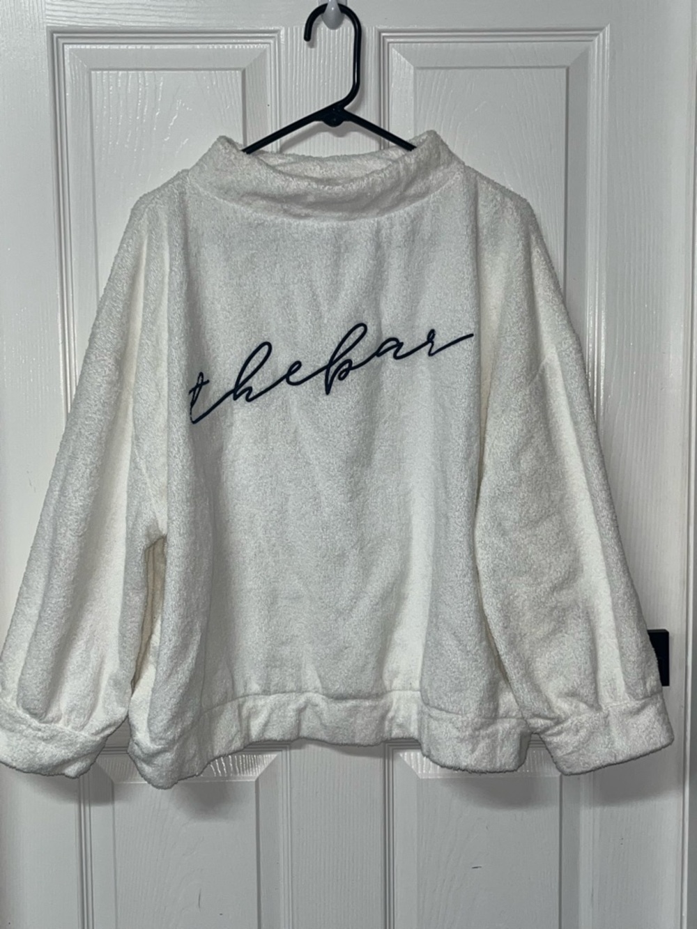 The Bar Terry Highneck Signature Sweatshirt Large white - Picture 2 of 7